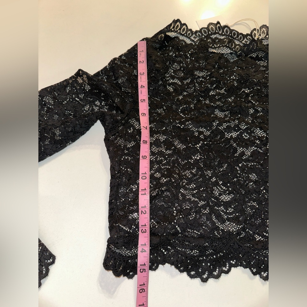 Nightcap “Chartres” black lace cropped long sleeve top & pencil skirt set S - Picture 7 of 16